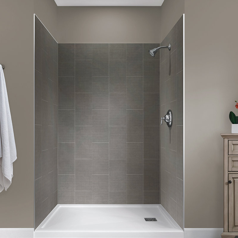 Hazelwood Home Jetcoat™ 78" x 48" x 34" Five Panel Shower Wall